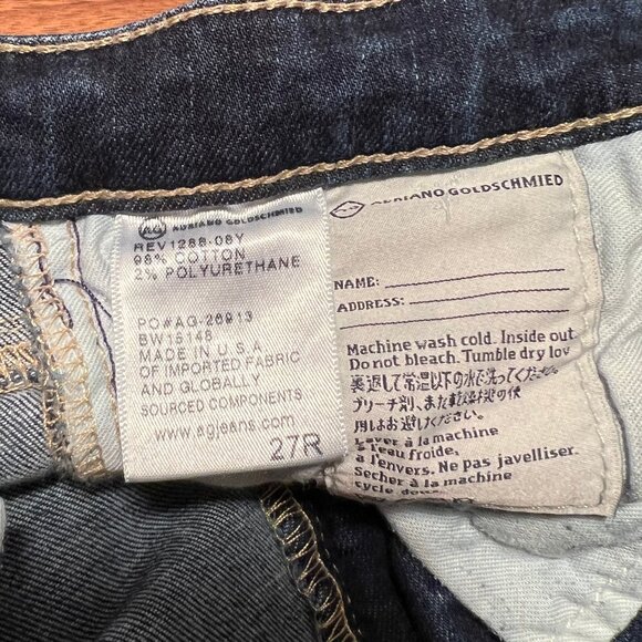 Ag Adriano Goldschmied The Legging Super Skinny "49" Dark Wash Jeans 27R - Picture 2 of 13